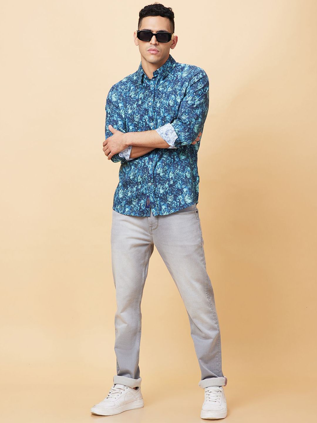 Being Human Men Slim Fit Floral Opaque Printed Casual Shirt