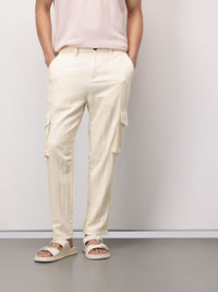 ether Kora Men Cotton Linen Cargos