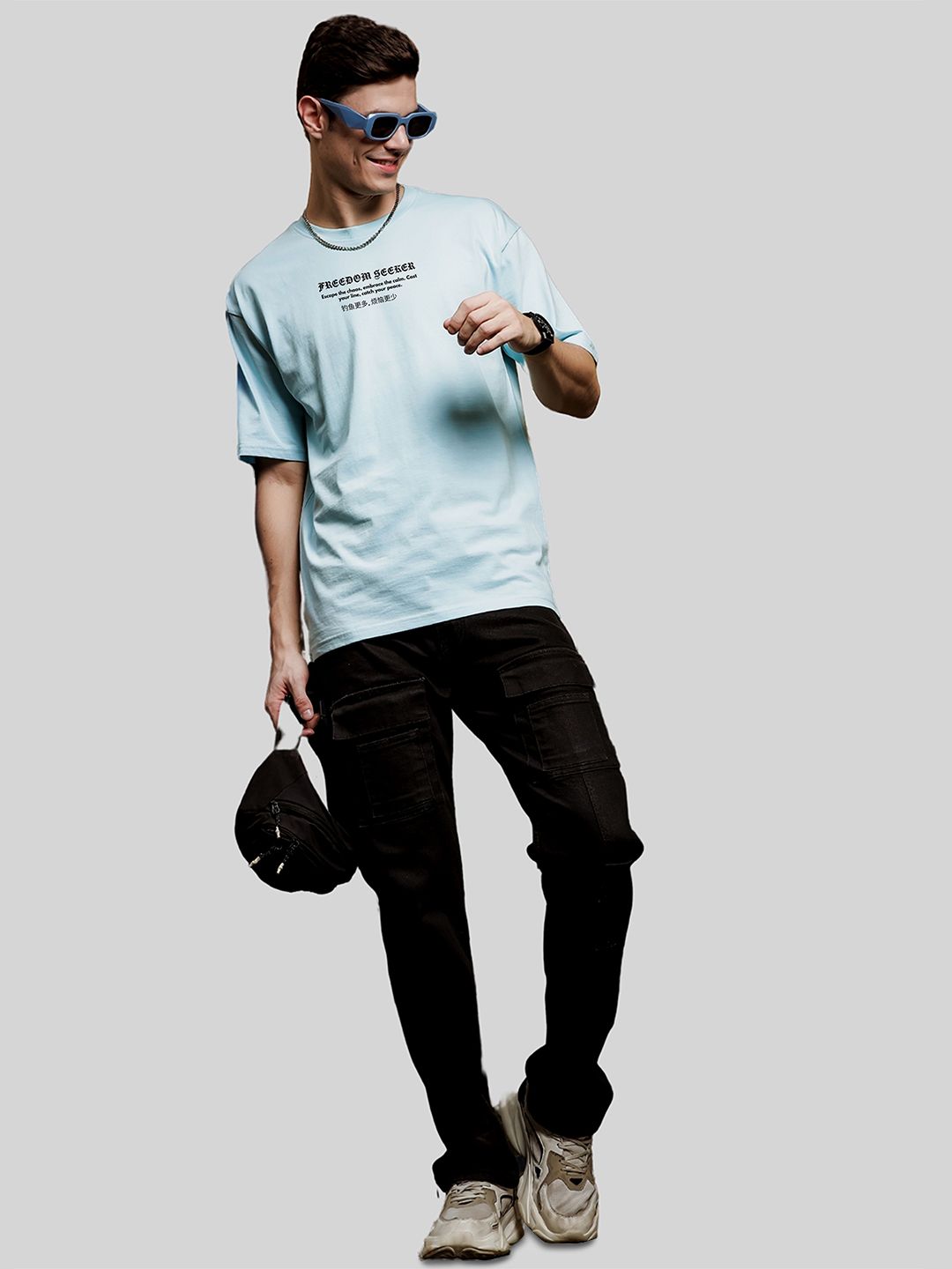 ADRO Men Typography Printed T-shirt