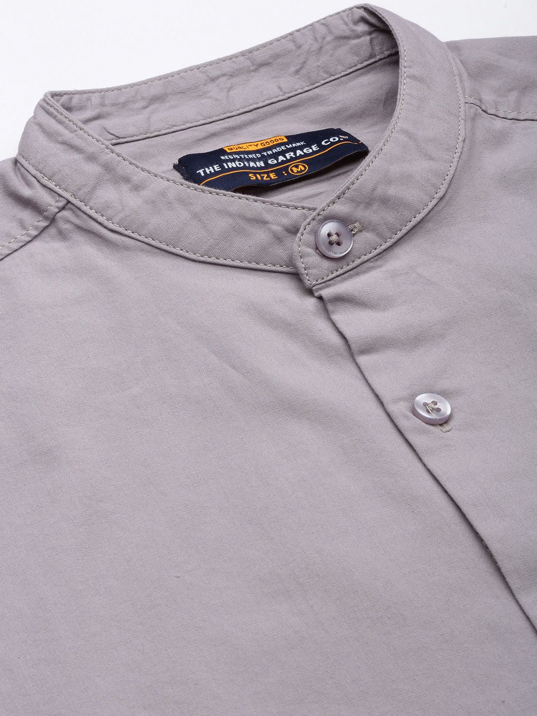 The Indian Garage Co Men Lavender Solid Pure Cotton Casual Shirt