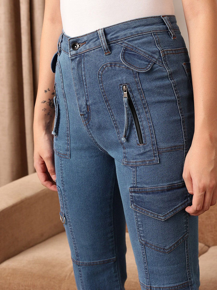 STREET 9 Women Comfort Bootcut Clean Look Cropped Jeans