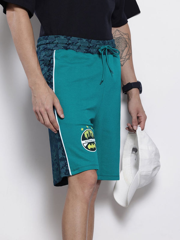 The Indian Garage Co Men Batman Camouflage Printed Shorts