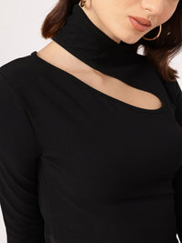 DressBerry Body-Skimming Cut-Out Edge Mini Dress