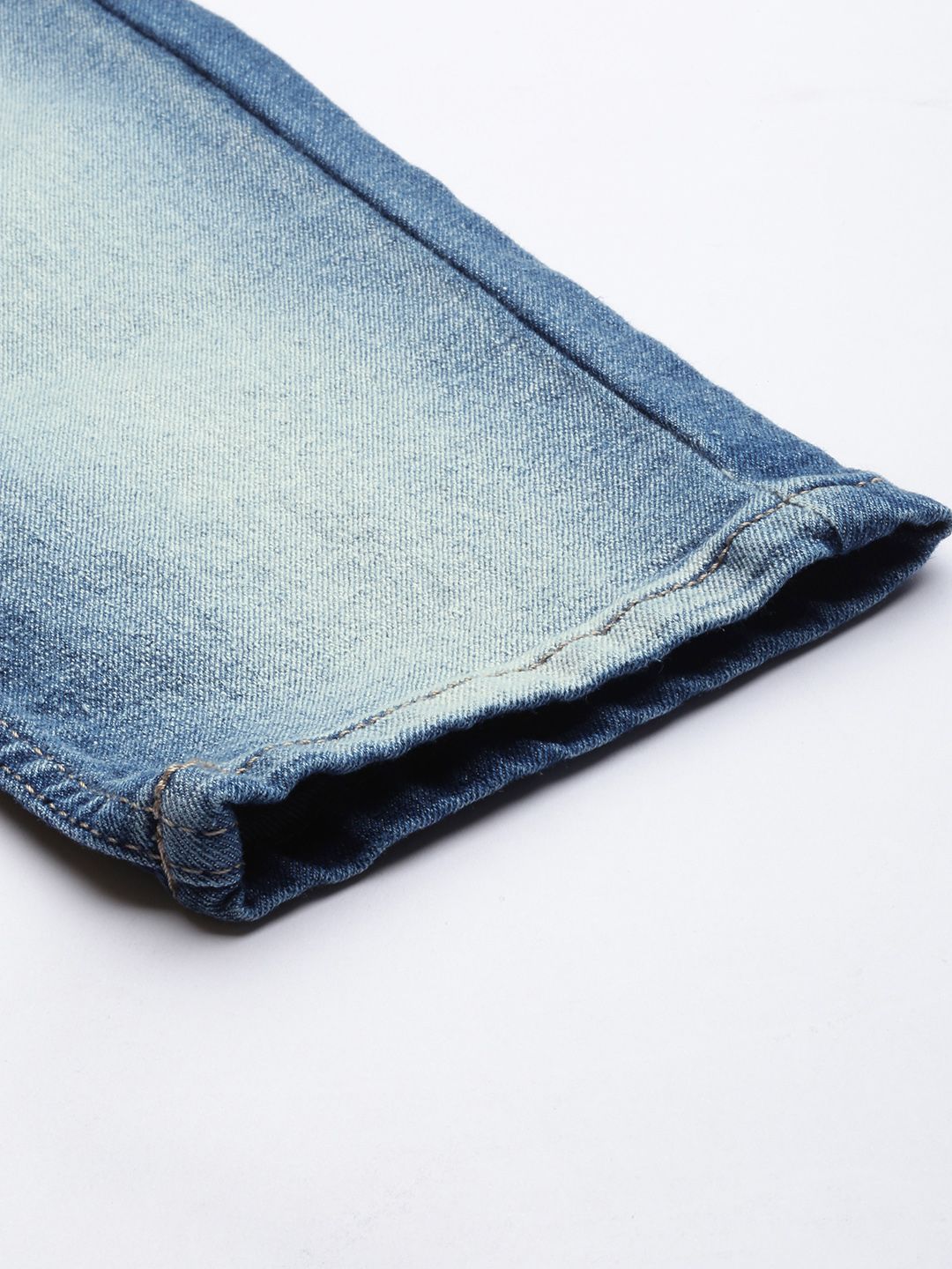 The Indian Garage Co Men Carrot Fit Heavy Fade Acid Wash Jeans