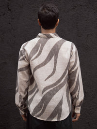 Powerlook Men Spread Collar Abstract Printed Casual Shirt