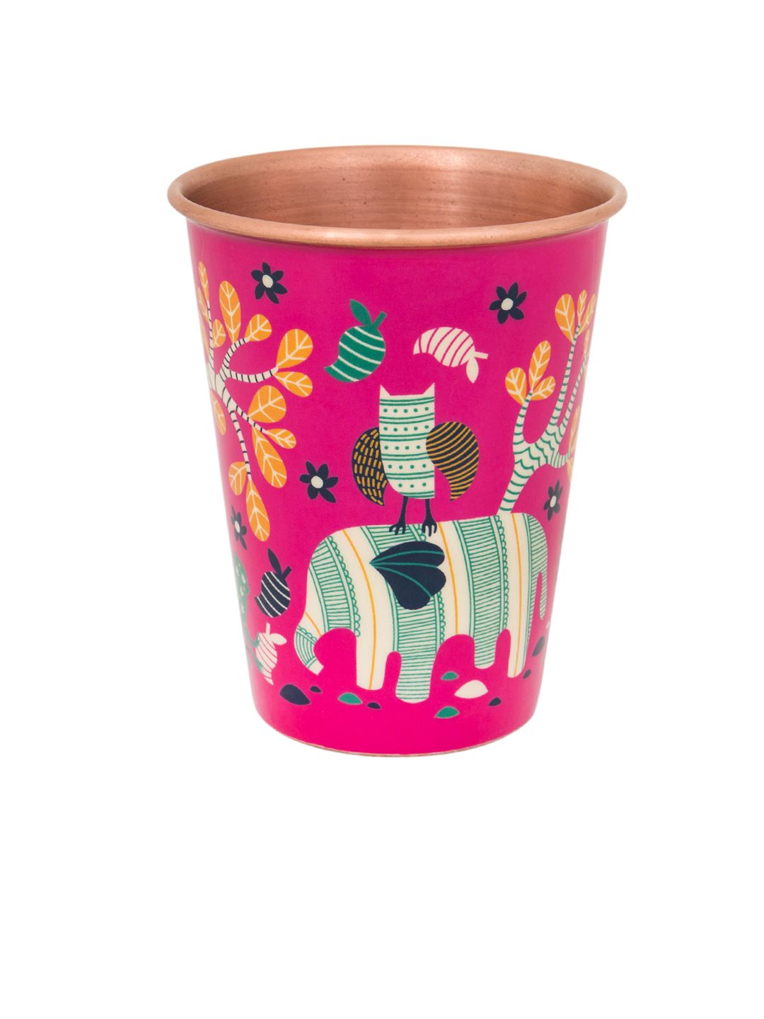 Kaca Tembaga Bercetak Merah Jambu Chumbak