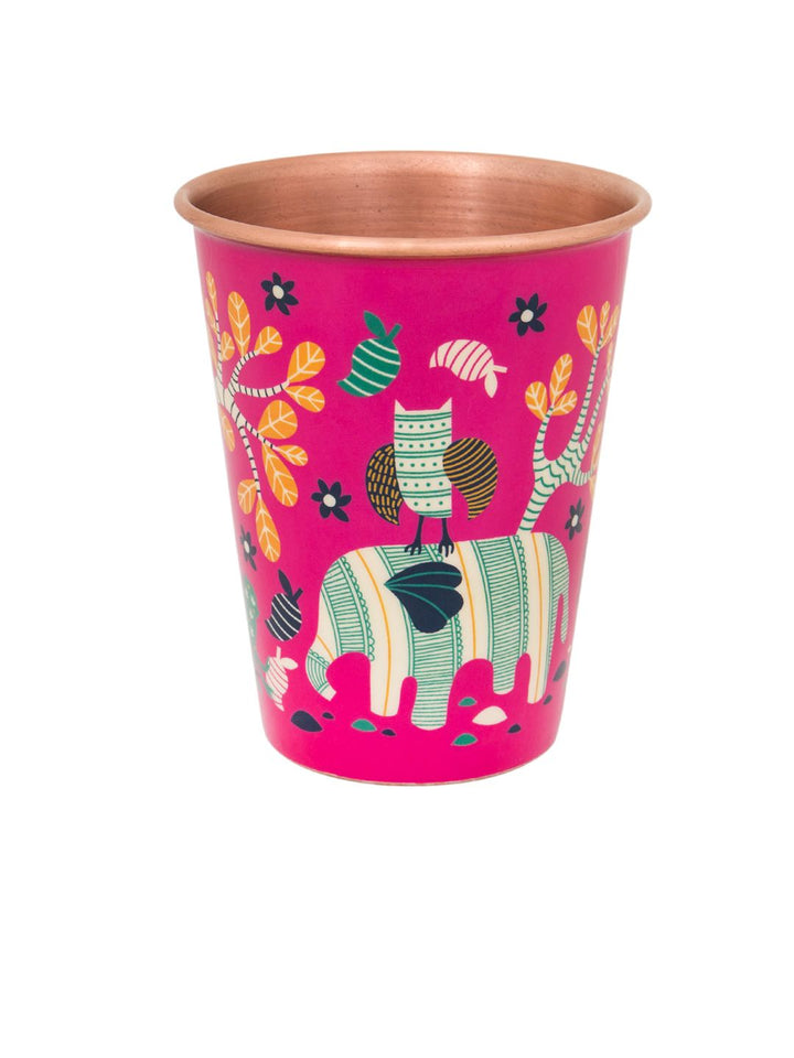 Kaca Tembaga Bercetak Merah Jambu Chumbak