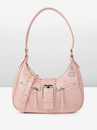 DressBerry Structured Buckle Hobo Bag