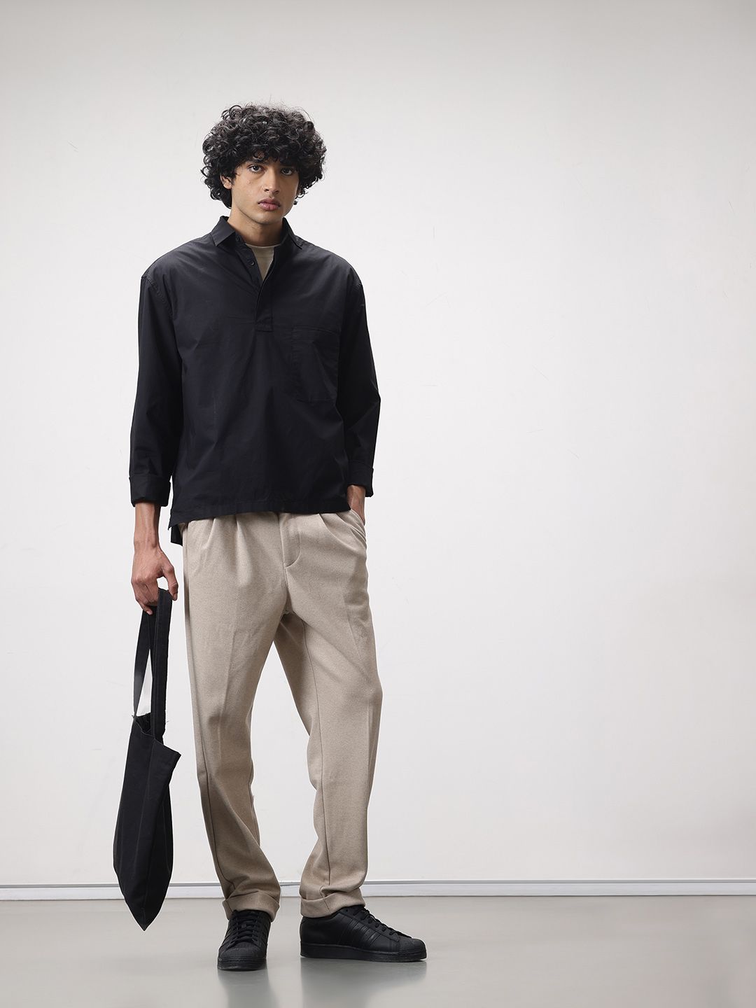 ether Pure Cotton Longline Casual Shirt