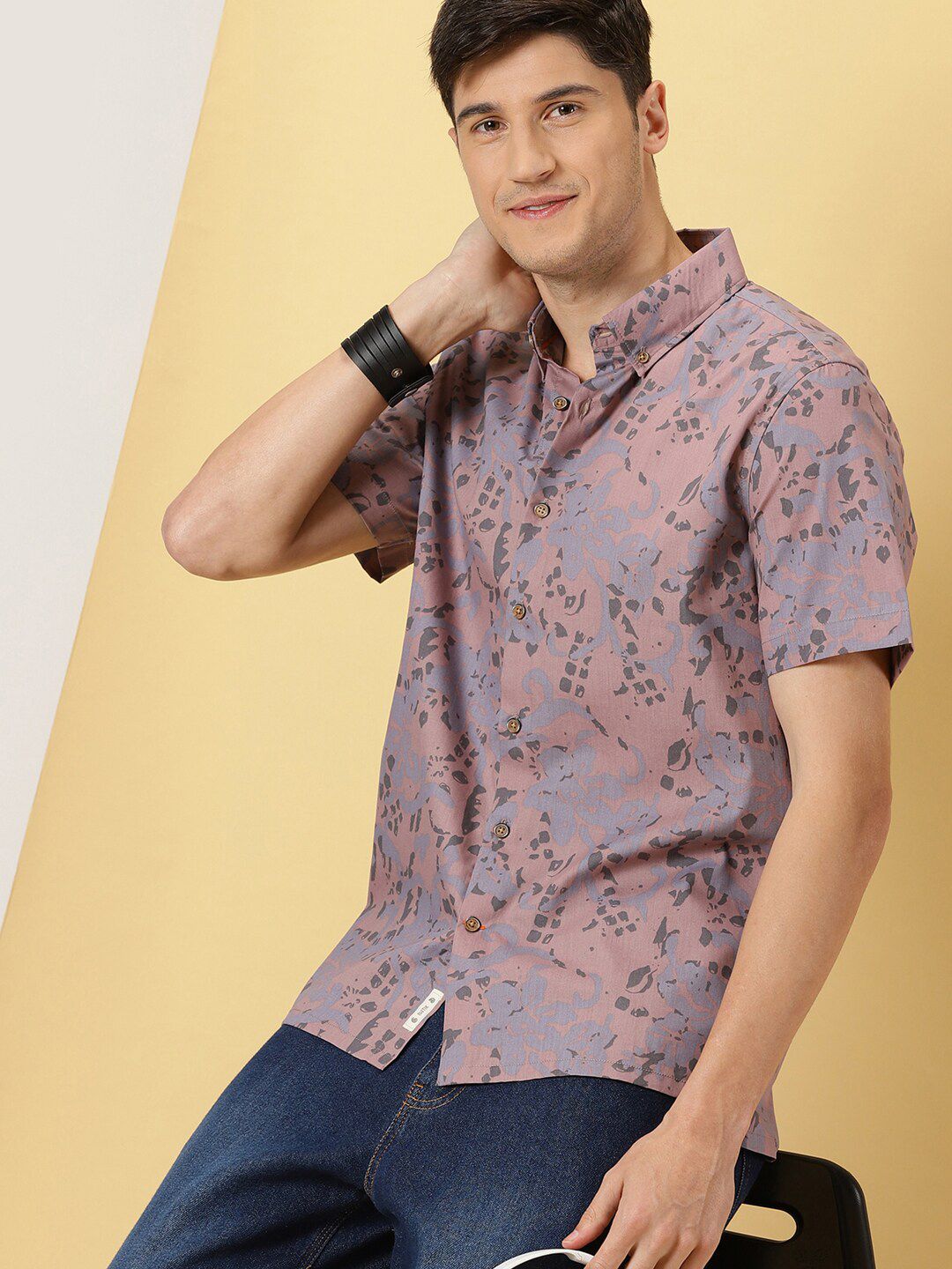 Thomas Scott Smart Printed Cotton Casual Shirt