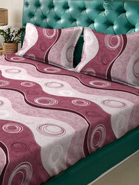Myntra Elegant Homes Pink 300 TC Dilengkapi Cadar King dengan 2 Sarung Bantal-98 x 89 inci