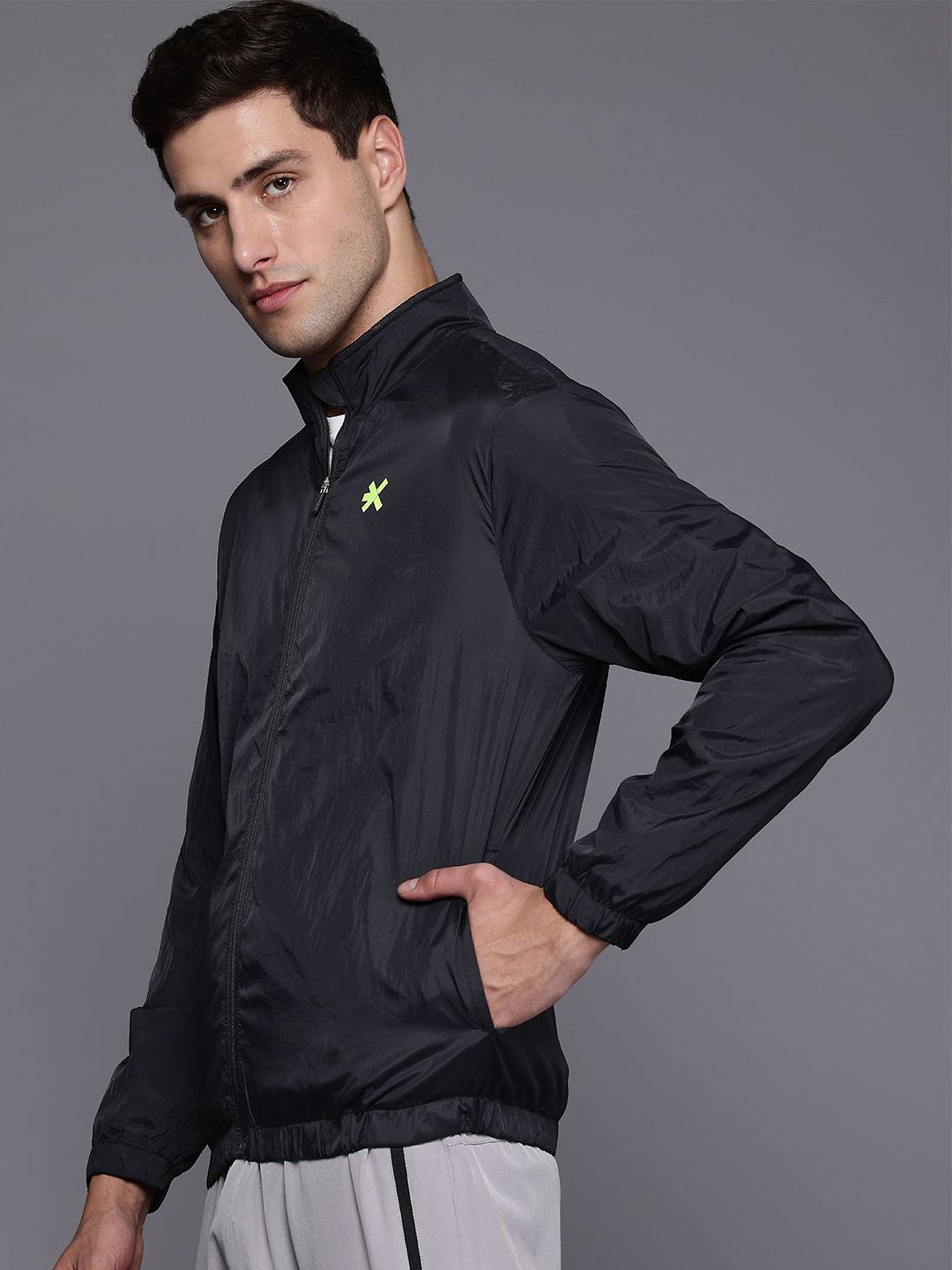 HRX by Hrithik Roshan Rapid-Dry Brand Logo Running Jacket