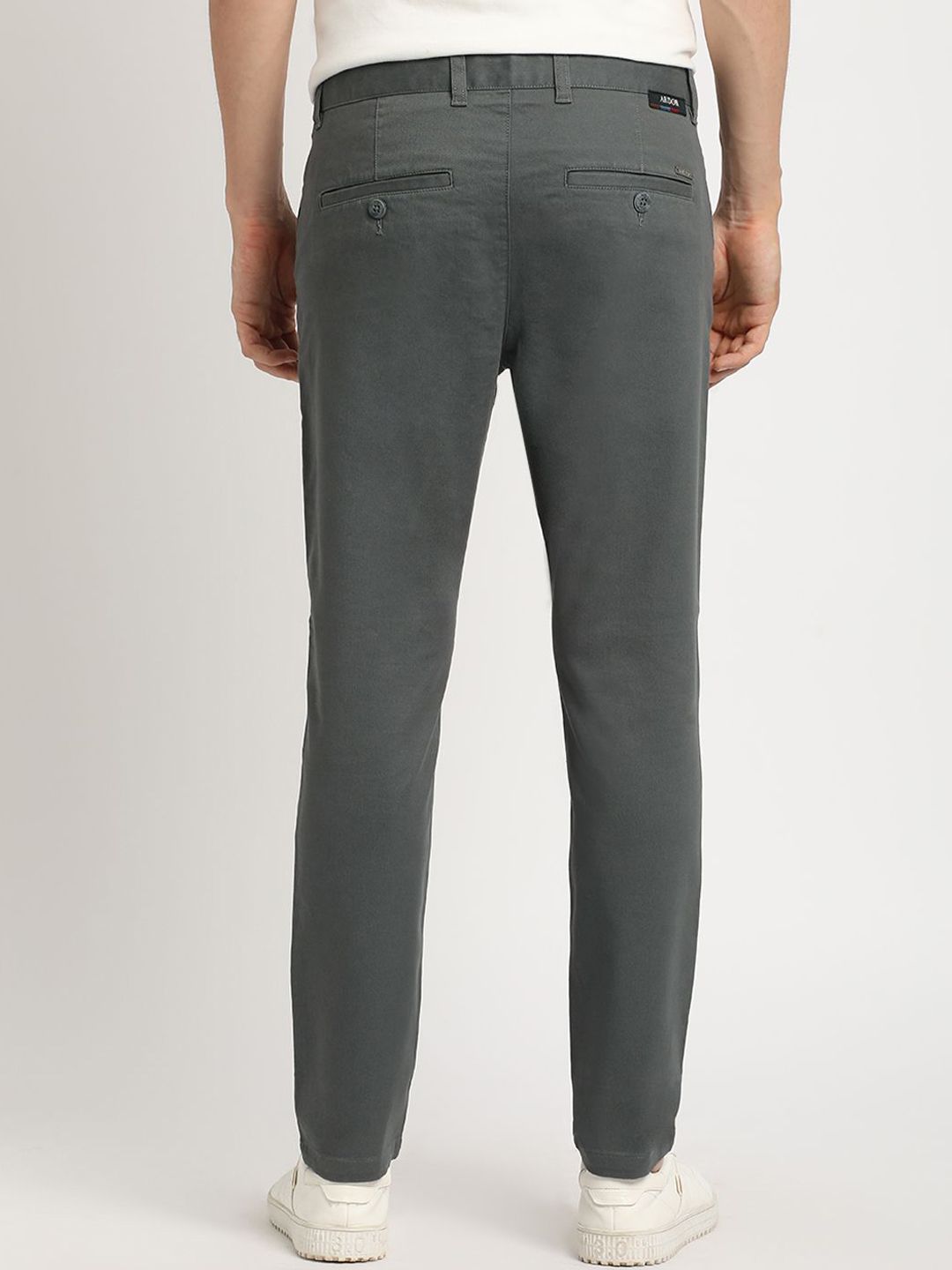 THE BEAR HOUSE Men's Slim Fit Mid Rise Casual Trouser
