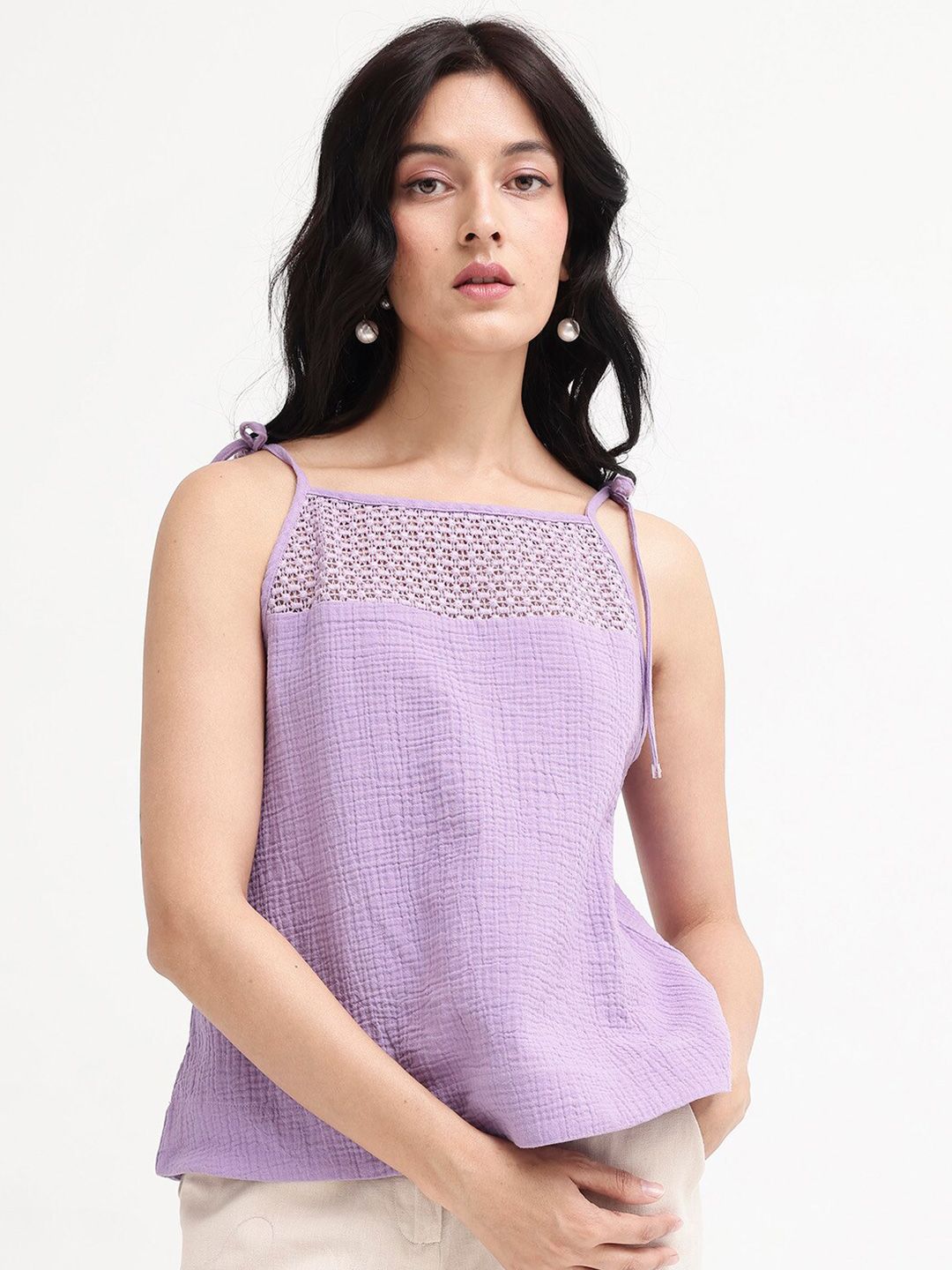RAREISM Striped Cotton Top