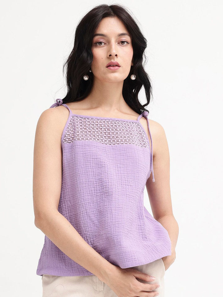RAREISM Striped Cotton Top