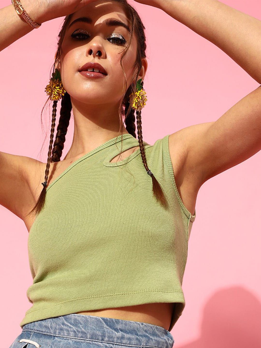 STREET 9 Women Gorgeous Green Solid Top