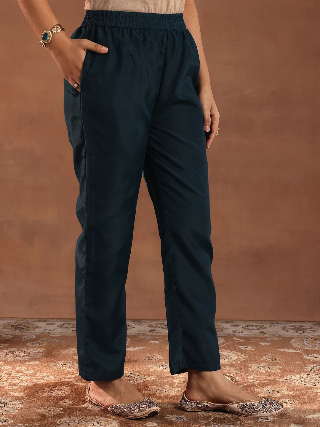 Libas Ethnic Motifs Embroidered Sequinned Kurta With Trousers & Dupatta