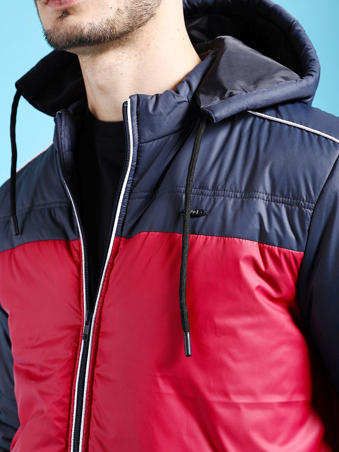 The Indian Garage Co Men Red Colourblocked Outdoor Sporty Jacket