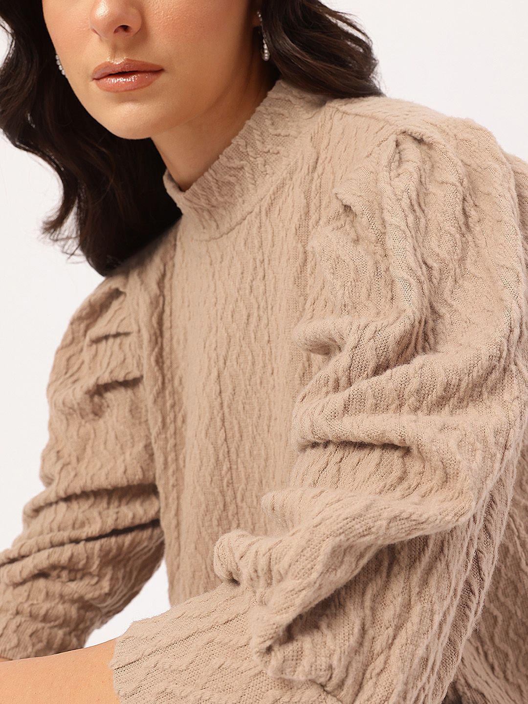 DressBerry Feminine Fusion Textured Knit Top