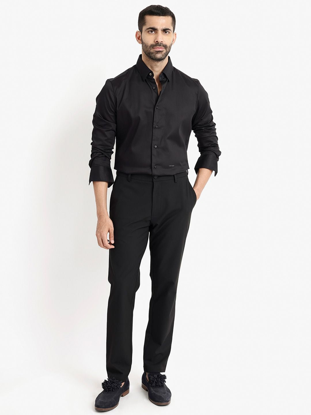 RARE RABBIT Men Como Slim Fit Formal Cotton Shirt