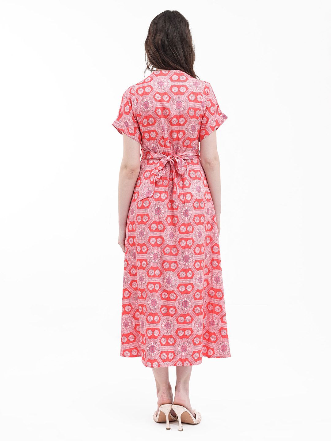 RAREISM Floral Print Fit & Flare Midi Dress