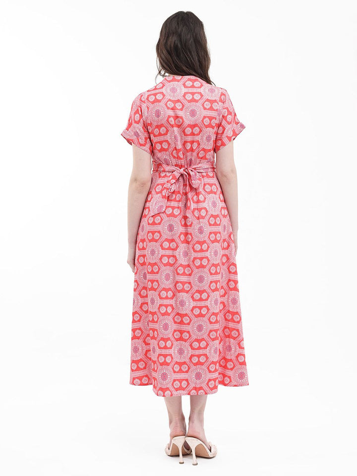 RAREISM Floral Print Fit & Flare Midi Dress
