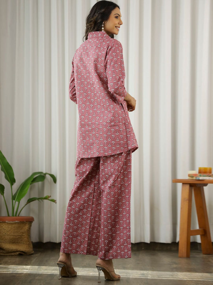 SANSKRUTIHOMES Floral Printed Pure Cotton  Tunic With Palazzo