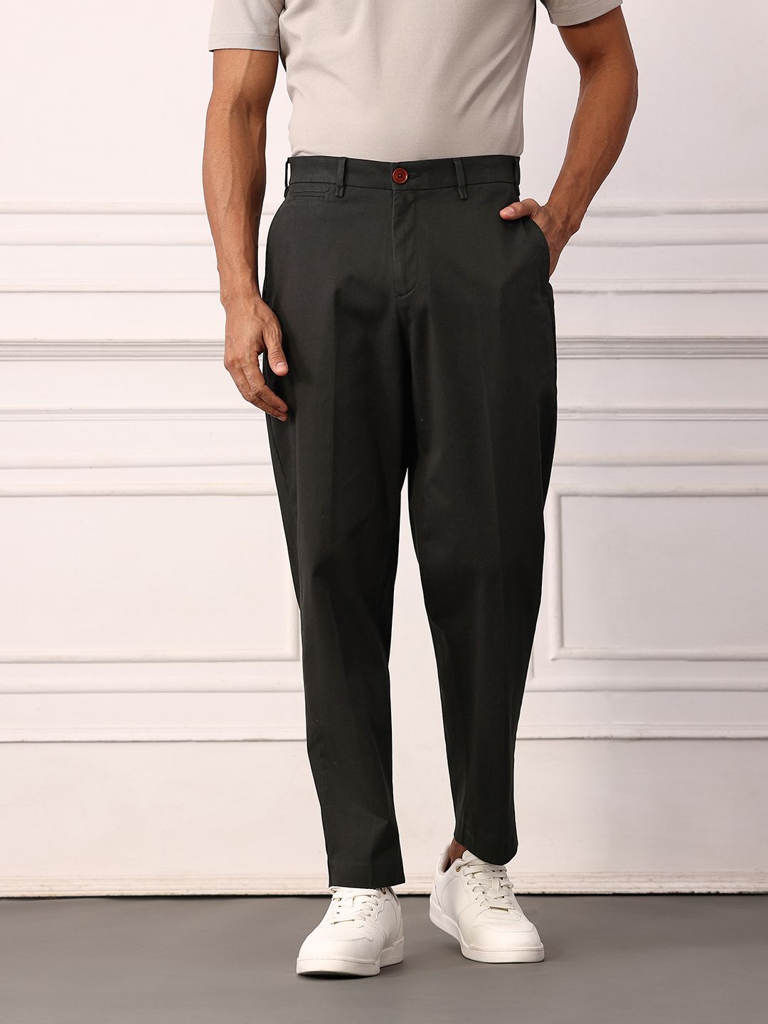 Mr Bowerbird Men Mid-Rise Liberal Fit Heritage Trousers