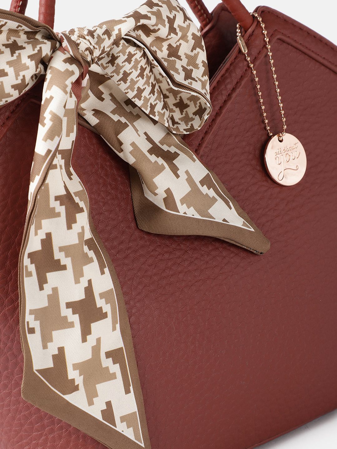 all about you Structured Handheld Bag With Bow Detail