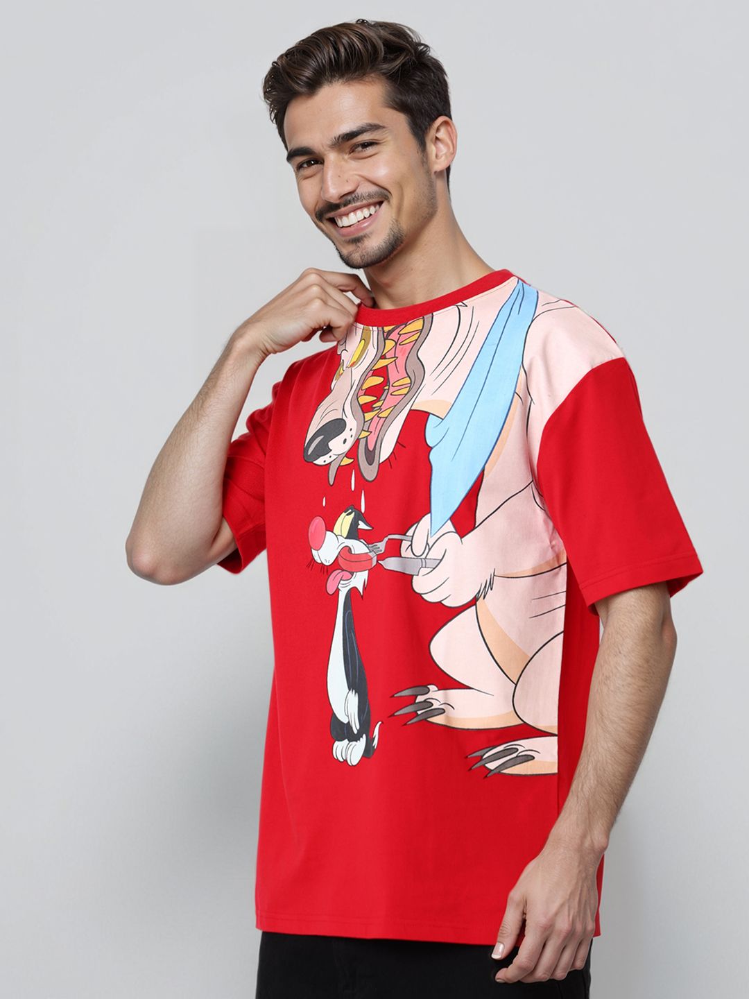 T-Shirt Boxy Garage Co yang dicetak