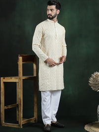 SOJANYA LUXE Floral Embroidered Regular Thread Work Kurta with Pyjamas