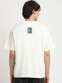 THE BEAR HOUSE Oversized Applique Design Crew Neck T-shirt
