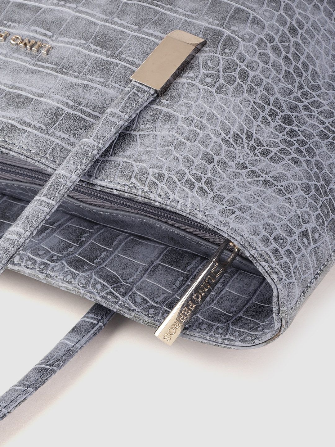 Lino Perros Blue Animal Textured PU Structured Laptop Bag