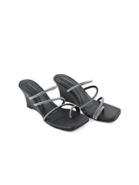 Lino Perros Embellished Open Toe Wedge Sandals