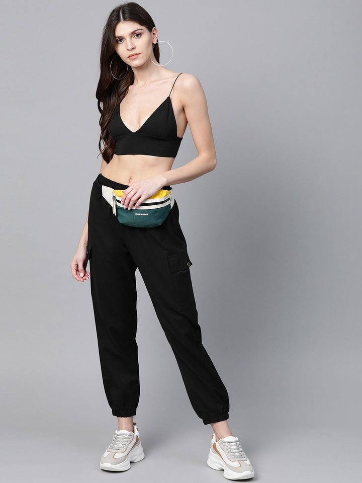 SASSAFRAS Women Black Joggers