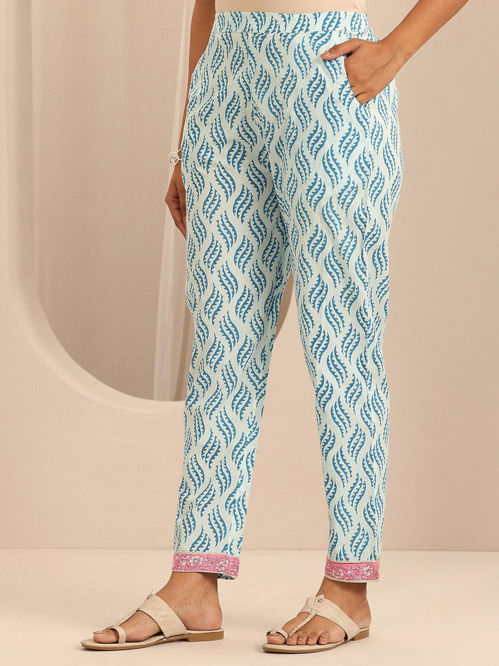 Libas Printed Regular Gotta Patti Pure Cotton Straight Kurta with Trousers & Dupatta