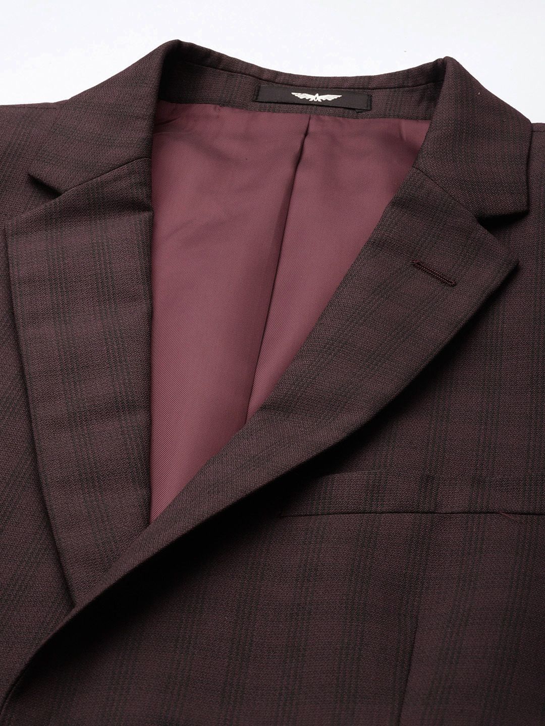 Park Avenue Super Slim Fit Checked 3 Piece Formal Suit