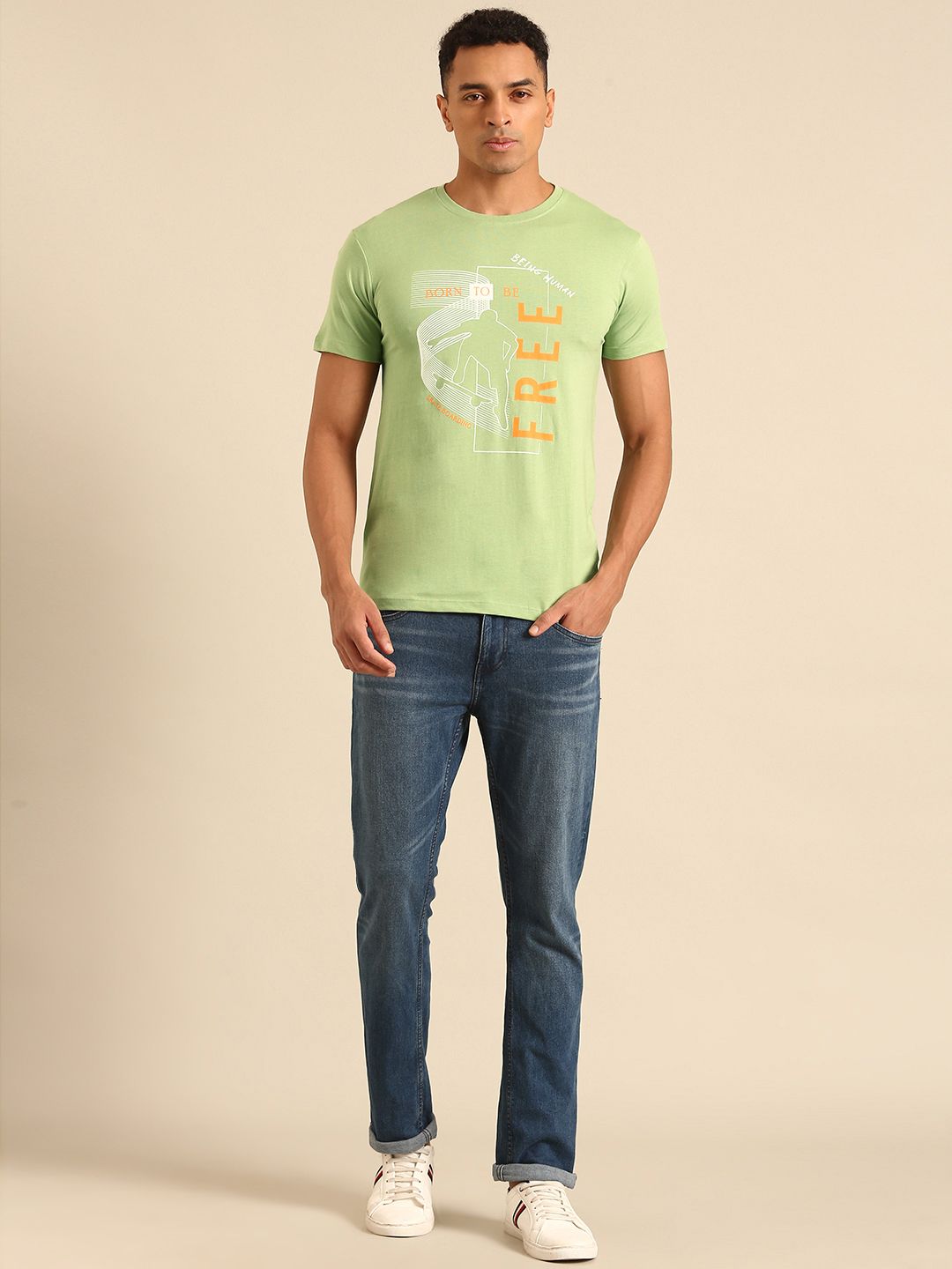 Being Human Printed Pure Cotton T-shirt