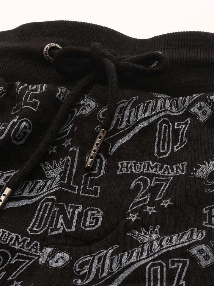 Being Human Men Pure Cotton Typography Printed Regular Shorts