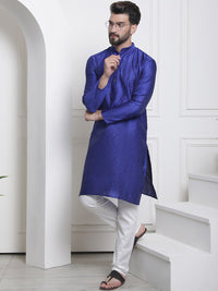 SOJANYA Floral Woven Design Mandarin Collar Kurta