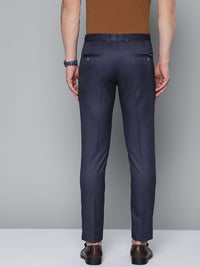 DENNISON Men Blue Smart Tapered Fit Easy Wash Trousers
