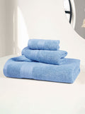 MYTRIDENT Soft Comfort Turquoise Blue 3 Pieces Pure Cotton 500 GSM Towel Set