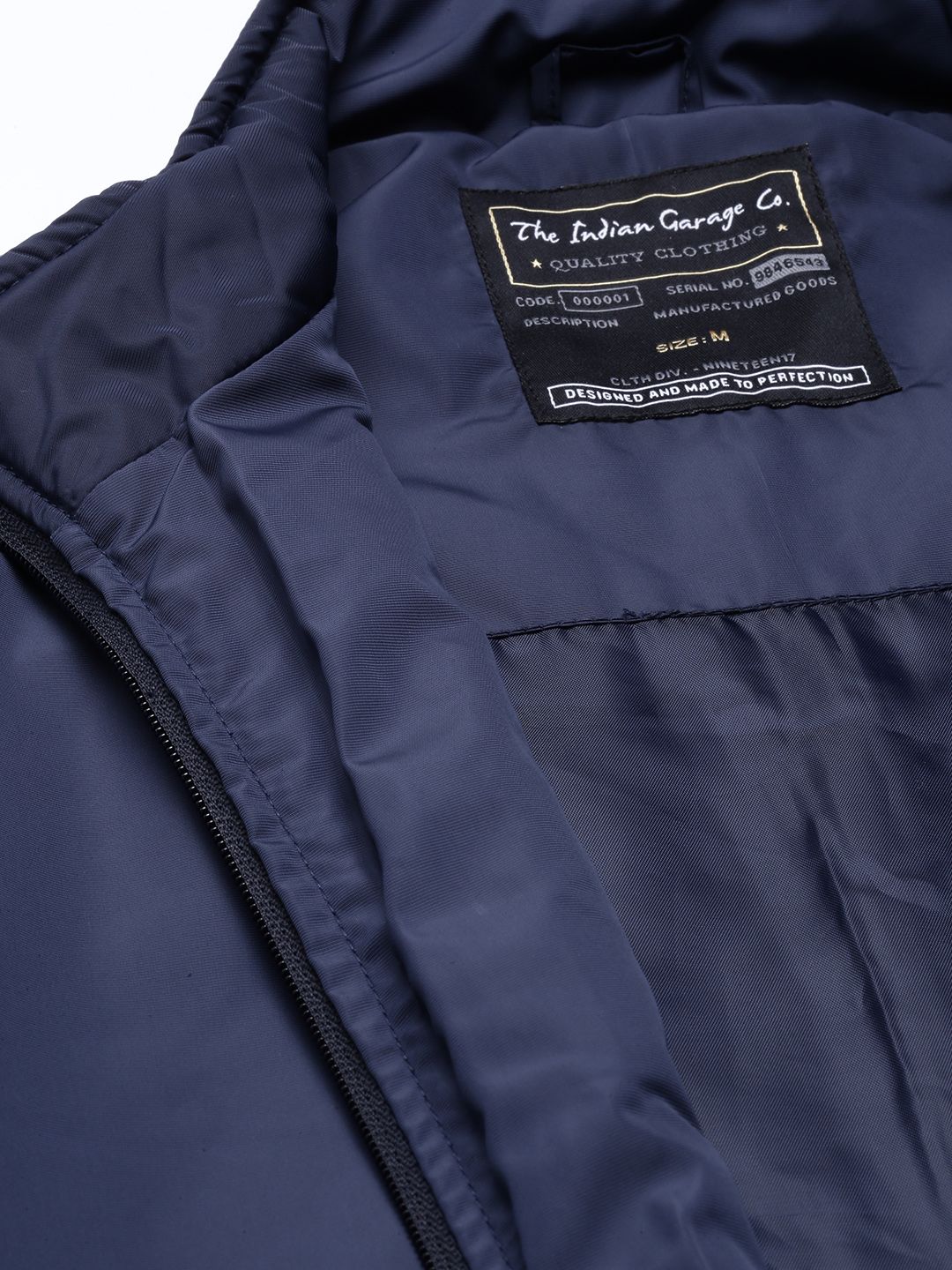 The Indian Garage Co Men Zip-Front Slim Fit Bomber Jacket