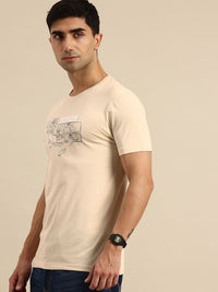 Being Human Brand Logo Printed Pure Cotton Slim Fit T-shirt