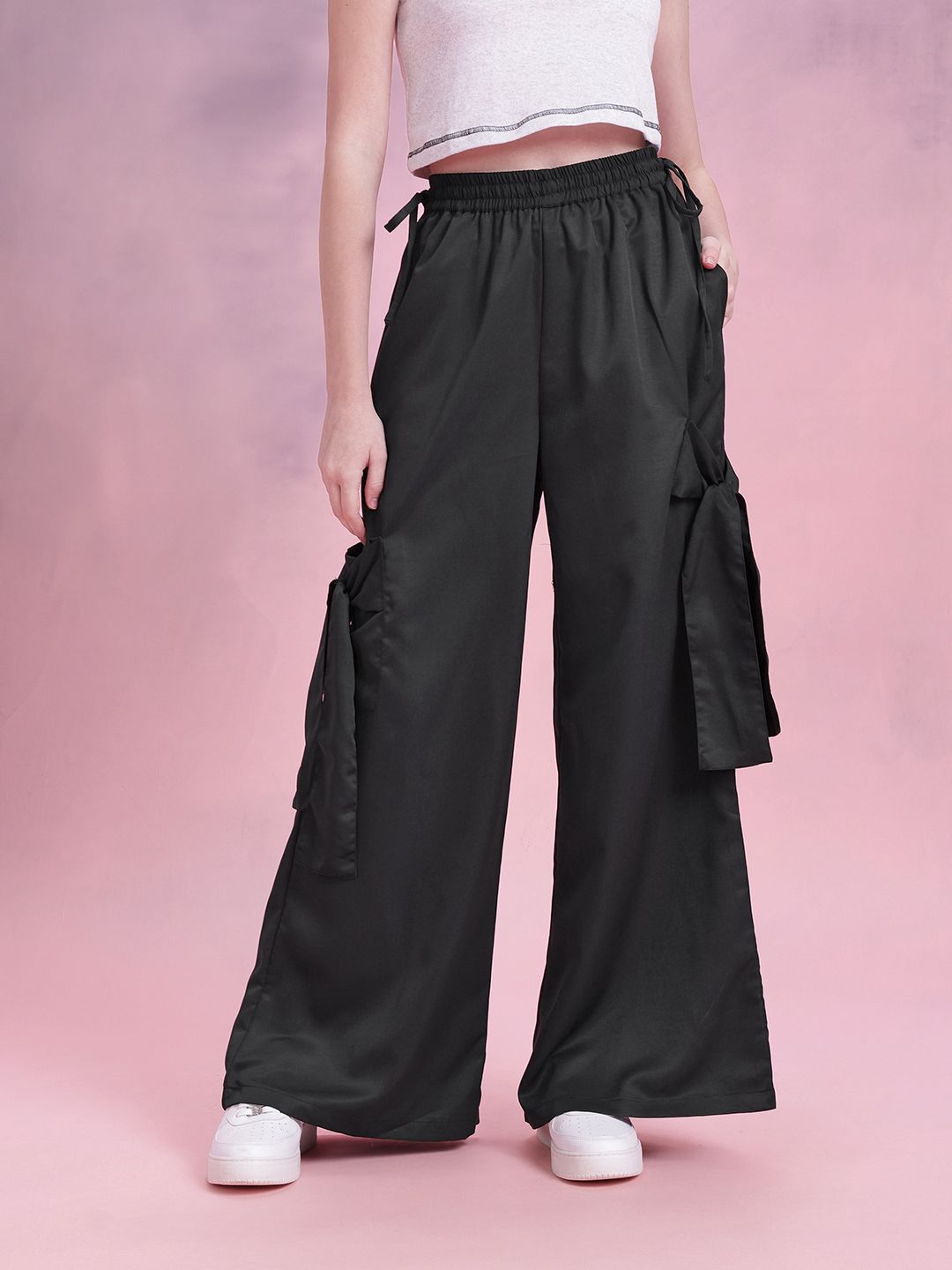 DressBerry Women Baggy Fit Cargo-Style Trousers
