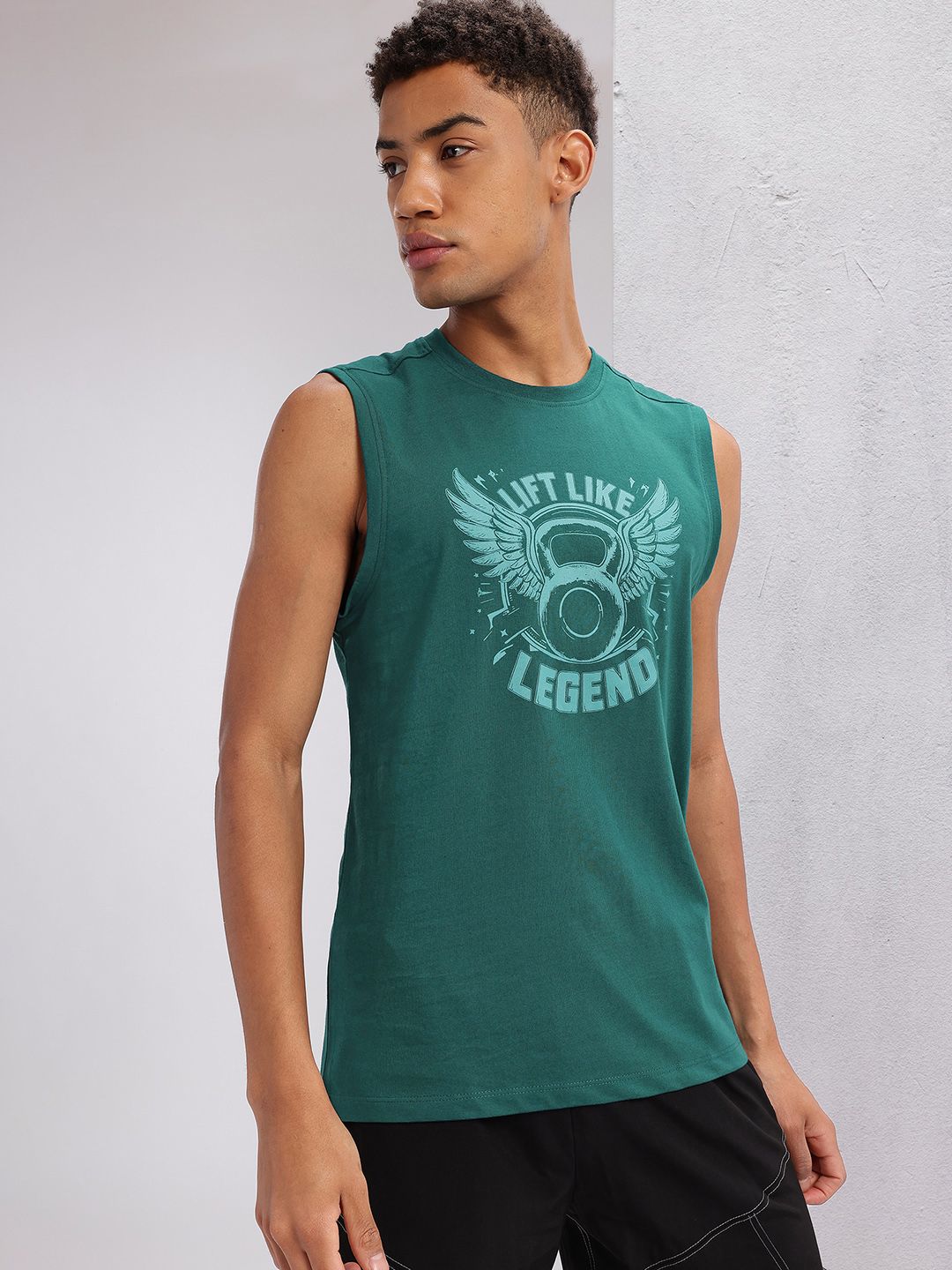 HRX by Hrithik Roshan Graphic & Typography Printed Training T-shirt