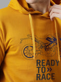 ADRO Men Printed Hooded Pullover Sweatshirt