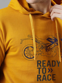 ADRO Men Printed Hooded Pullover Sweatshirt