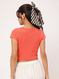 DressBerry Edgy Babe Lace-Detail Ribbed Crop Top