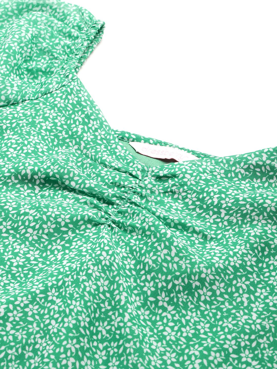 DressBerry Floral Print Puff Sleeve Top
